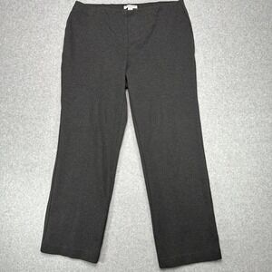 Coldwater Creek Classic Fit Gray Knit Pull On Pants Elastic Waist Womens XL 16